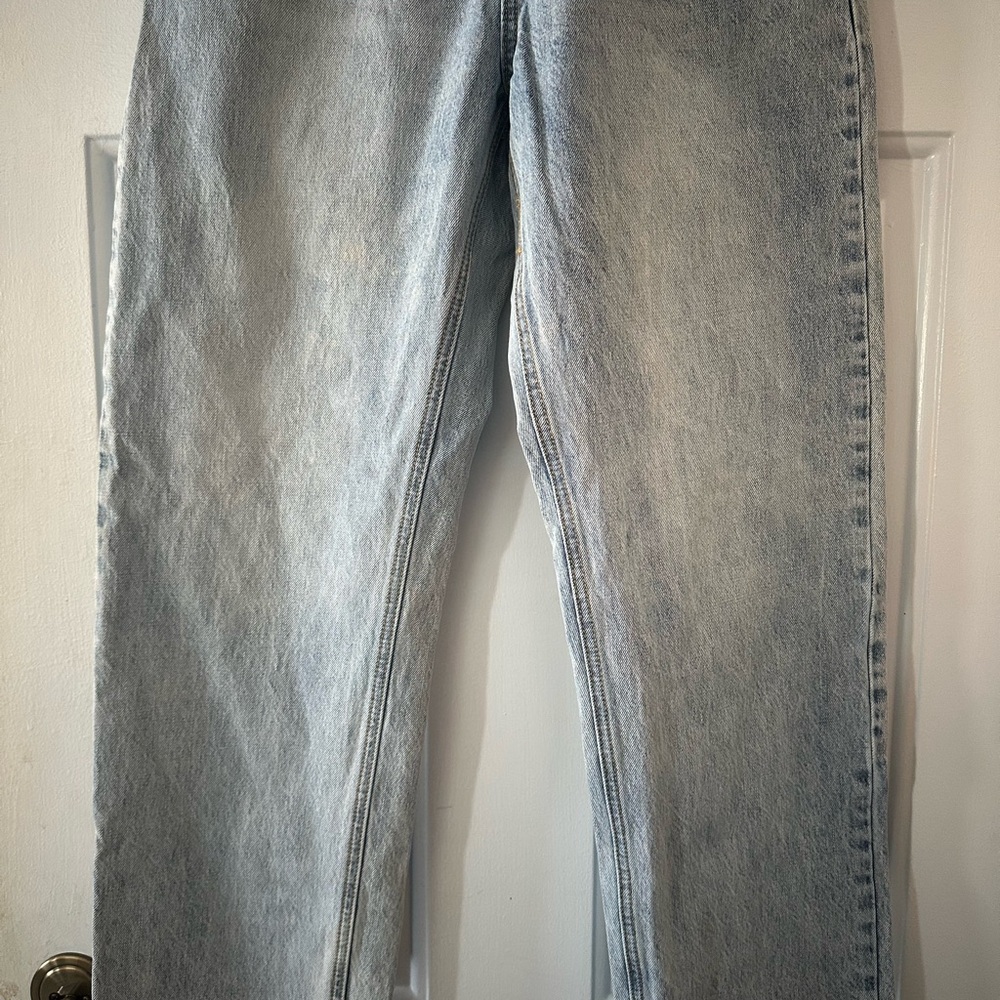 Princess Polly Holly Wide Leg Asymmetrical Button Fly Jeans. Sz 8. - Picture 6 of 12